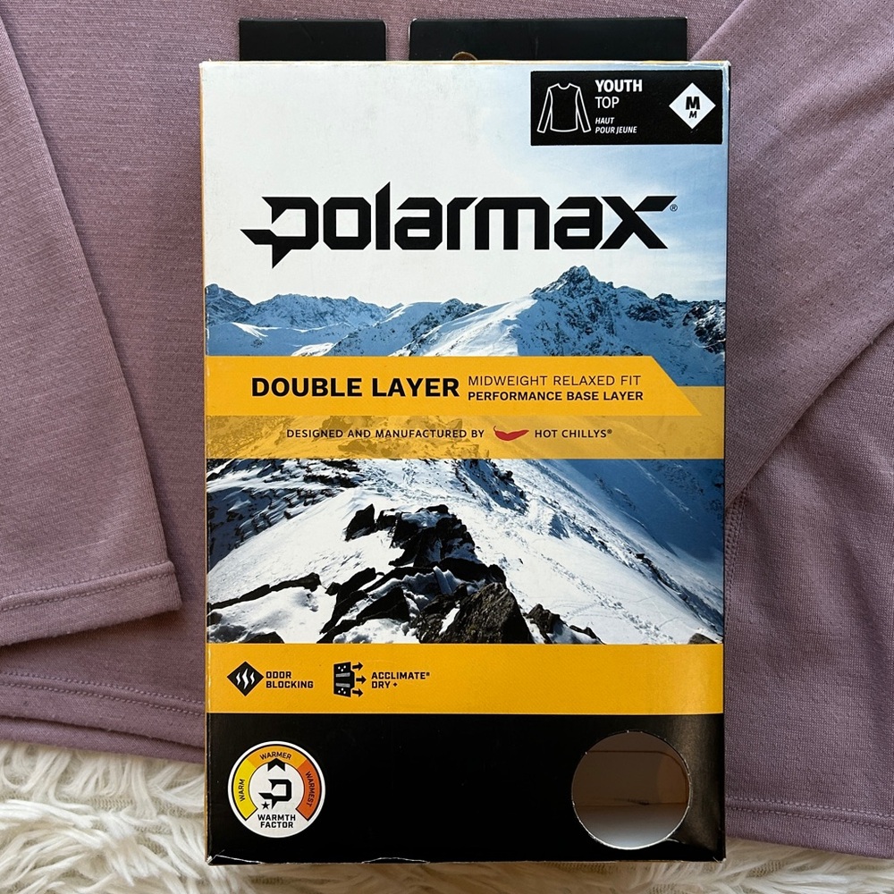 Kids Polarmax Double Layer Mid weight Relaxed Fit Performance Base Layer sizeM